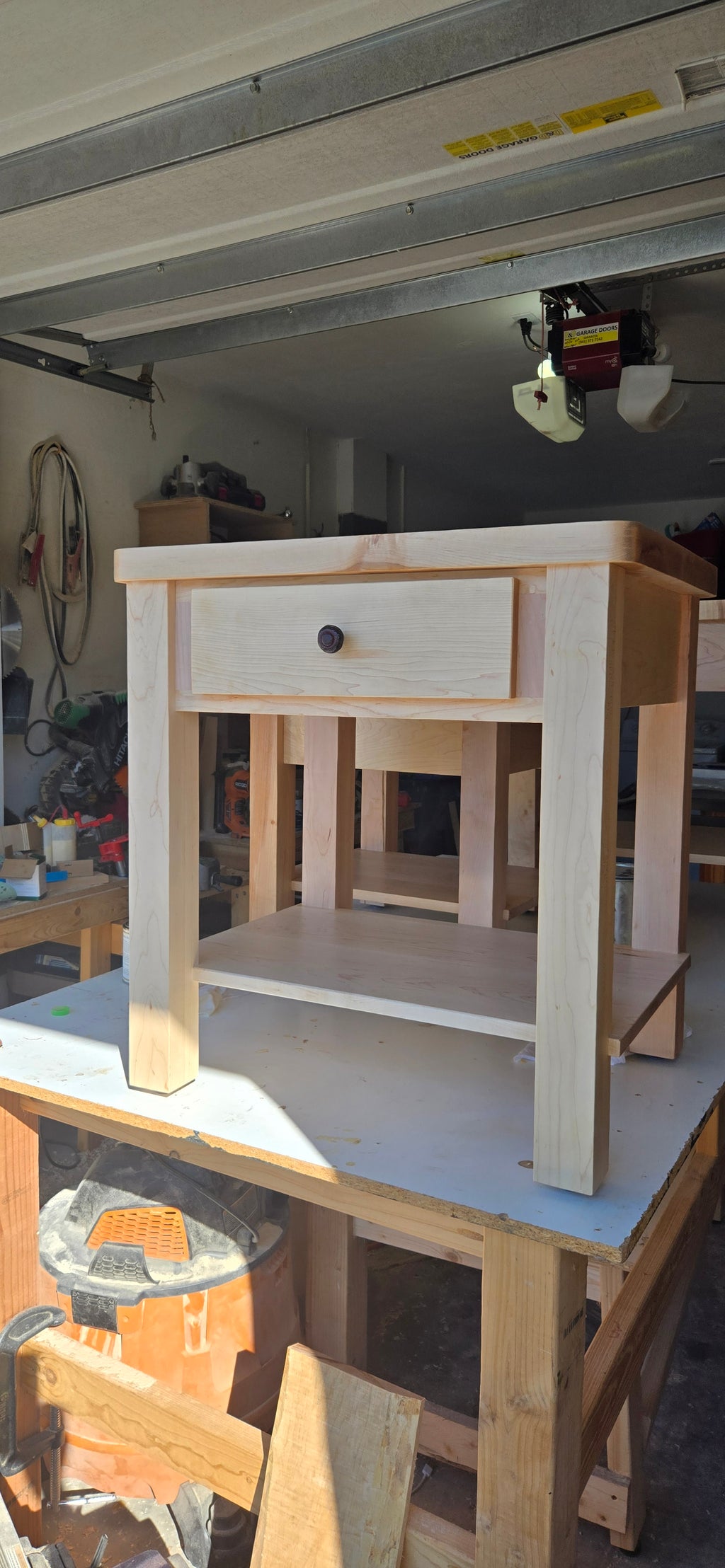 Hard Maple 1 Drawer Nightstand