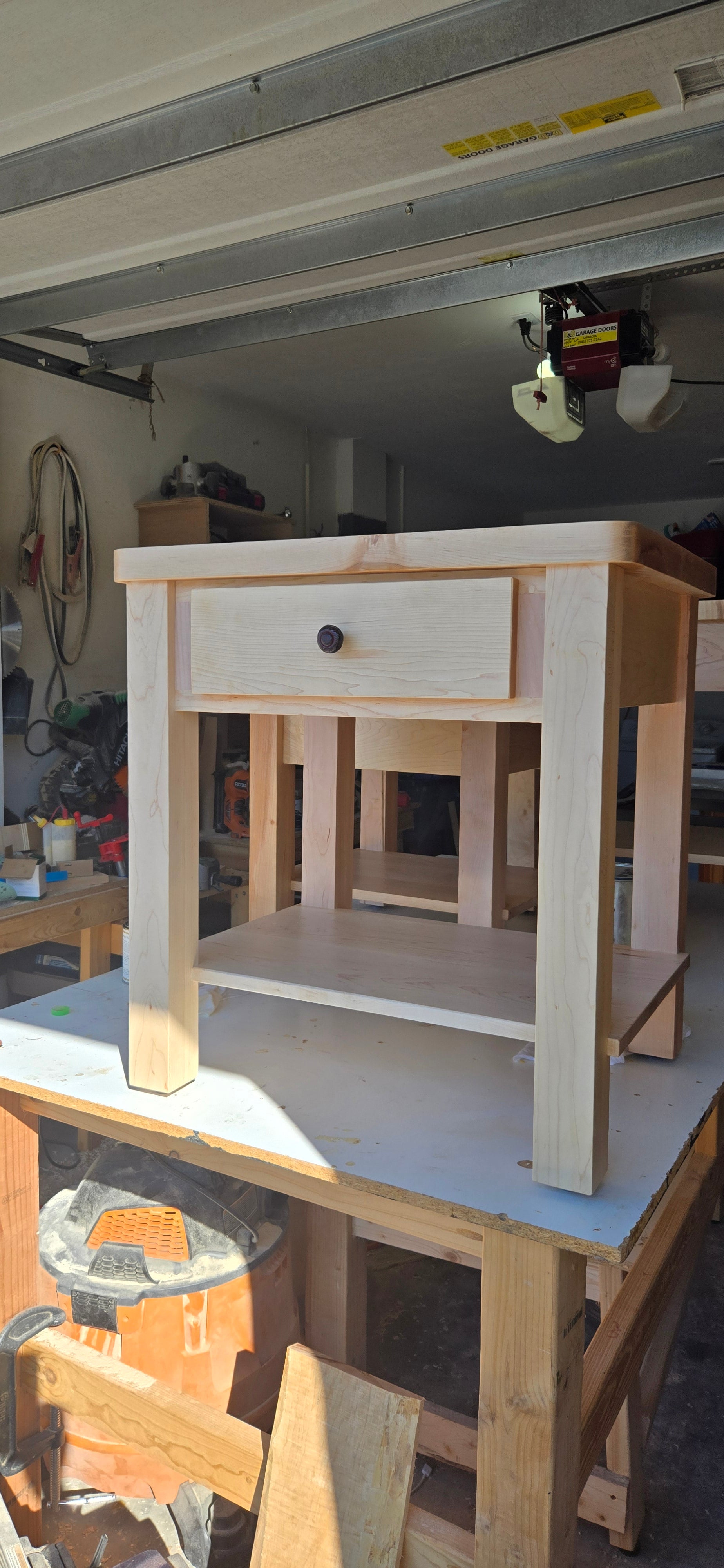 Hard Maple 1 Drawer Nightstand