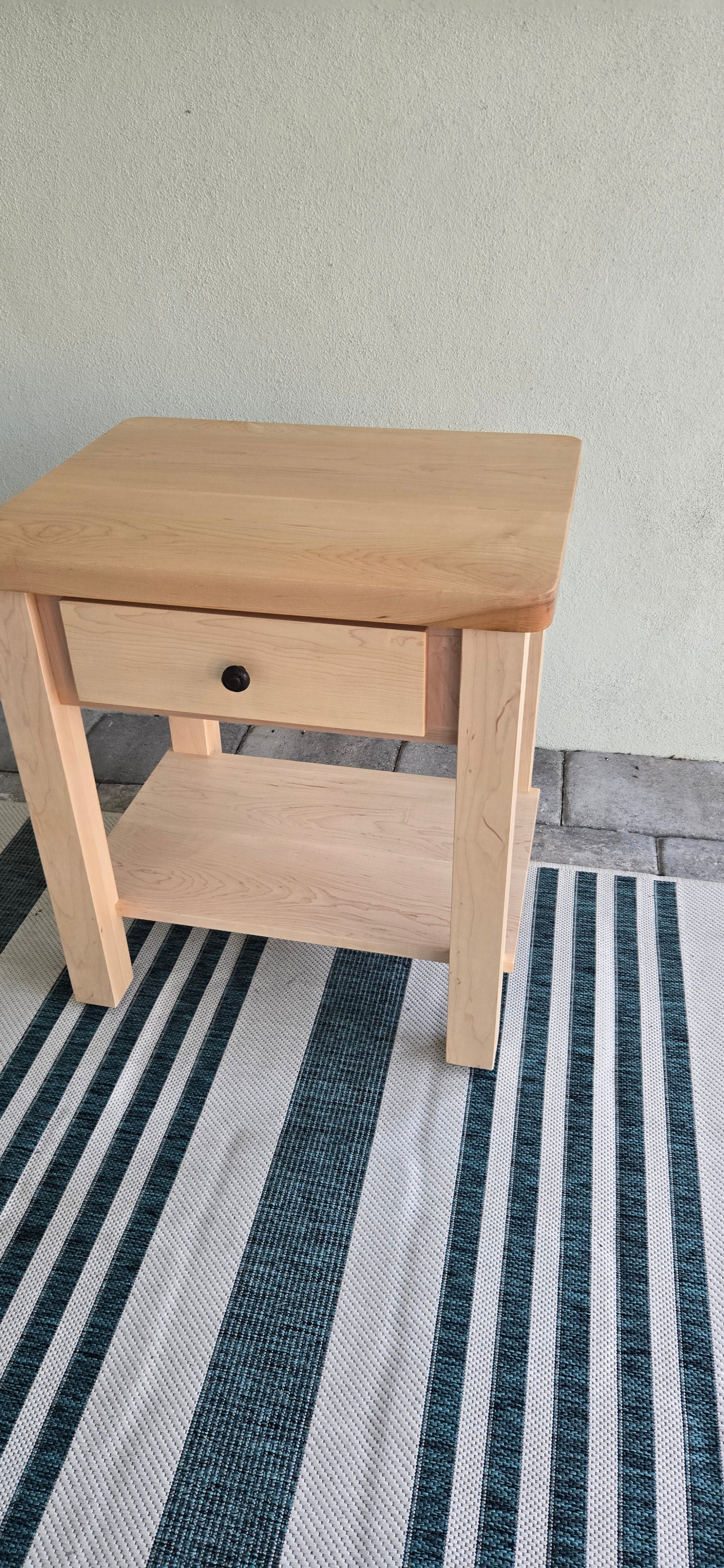 Hard Maple 1 Drawer Nightstand