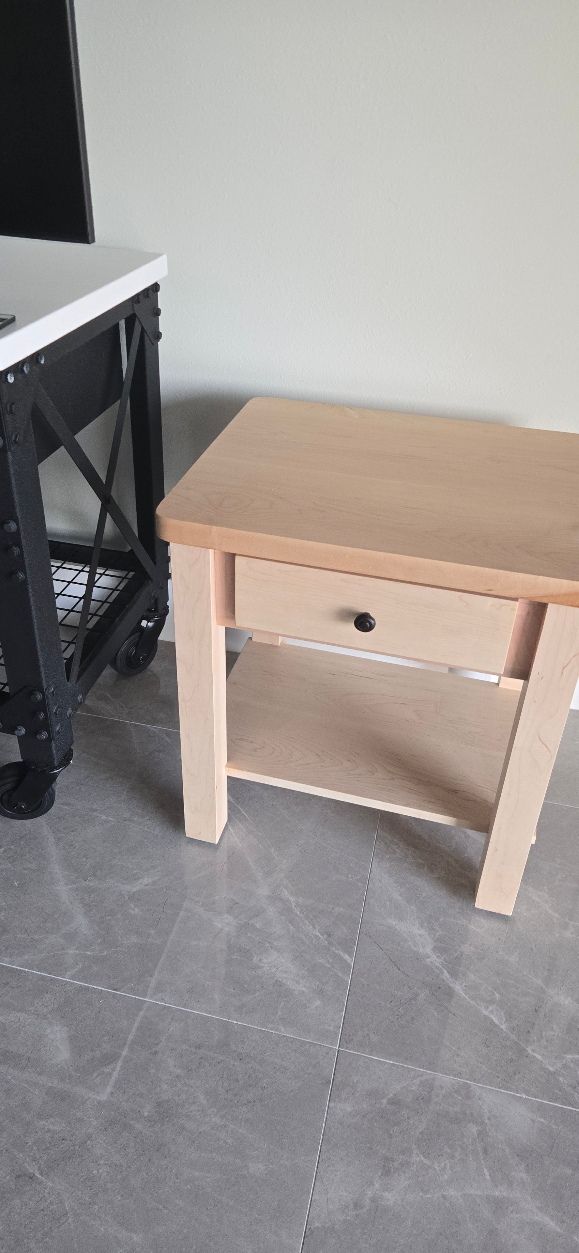 Hard Maple 1 Drawer Nightstand