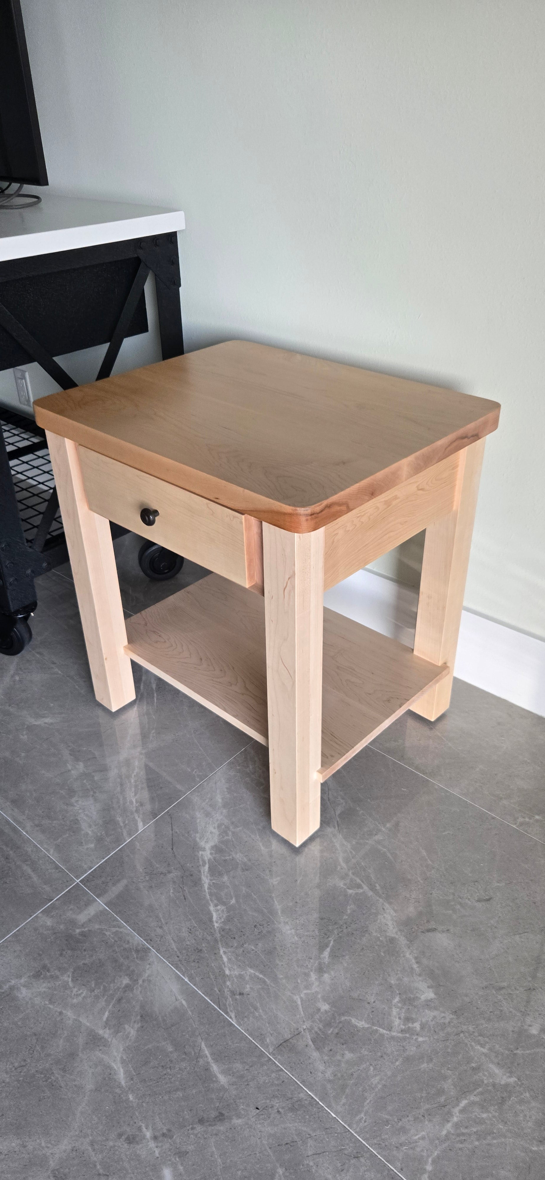 Hard Maple 1 Drawer Nightstand