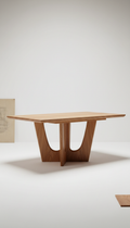 Sculptural Oak Dining Table