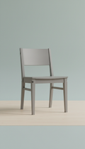 Accent chair in pebble grey solid wood